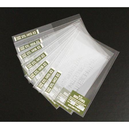 ステンシルシート ステンシルプレート ステンシル アルファベット