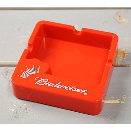 美品】Budweiser バドワイザー 灰皿 スタンド レッド 昭和レトロ