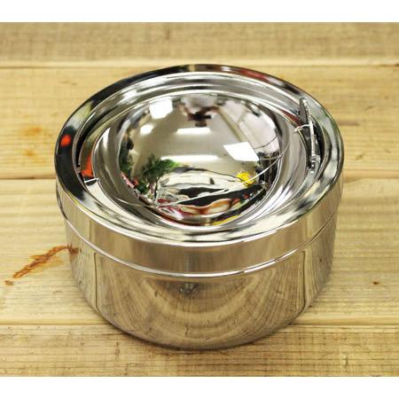灰皿 おしゃれ 卓上 シンプル 金属 クロームメッキ かっこいい