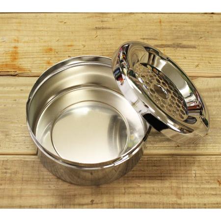 灰皿 おしゃれ 卓上 シンプル 金属 クロームメッキ かっこいい