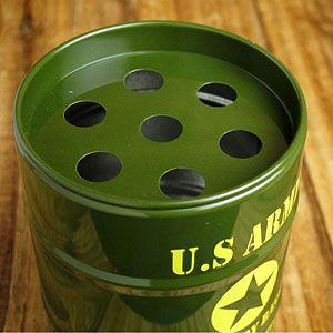 ドラム缶型灰皿/U.S.アーミー（アメリカ陸軍）＿SM-005-FEE｜planfirst｜02