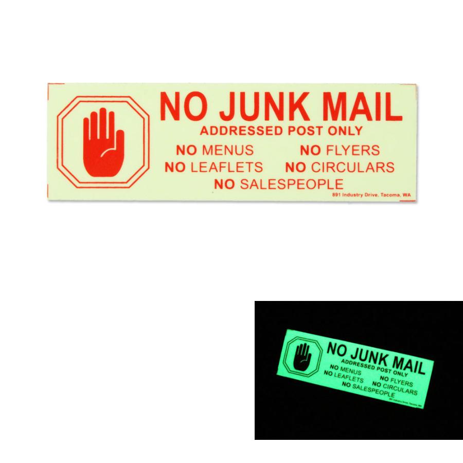 サインプレート チラシお断り アメリカン おしゃれ かっこいい 面白い ガレージ 郵便ポスト アメリカン雑貨 蓄光 両面テープ Cprt Glow Sign No Junk Mail Sp Unt U S Junkyard 通販 Yahoo ショッピング