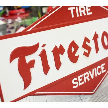 ファイアストン FIRESTONE サインプレート アンティーク レトロ