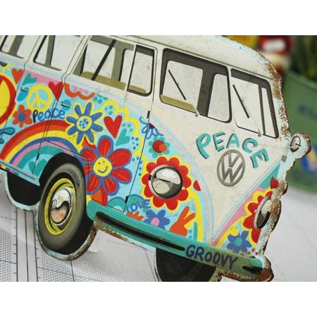 可愛らしい ワーゲンバス オープン看板 OPEN サインボード 可愛らしい