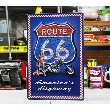 看板 サインプレート サインボード インテリア 雑貨 壁 飾り アメリカン おしゃれ かっこいい セクシー バイク ピンナップガール ルート66 America S Highway Sp Z312 Fee U S Junkyard 通販 Yahoo ショッピング