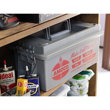 収納ボックス ツールボックス 工具箱 プラスチック ミリタリー アーモカン アメリカン DIY アウトドア キャンプ アモコ（AMOCO）＿SR-AMMOBOXGY-SHO｜planfirst｜05