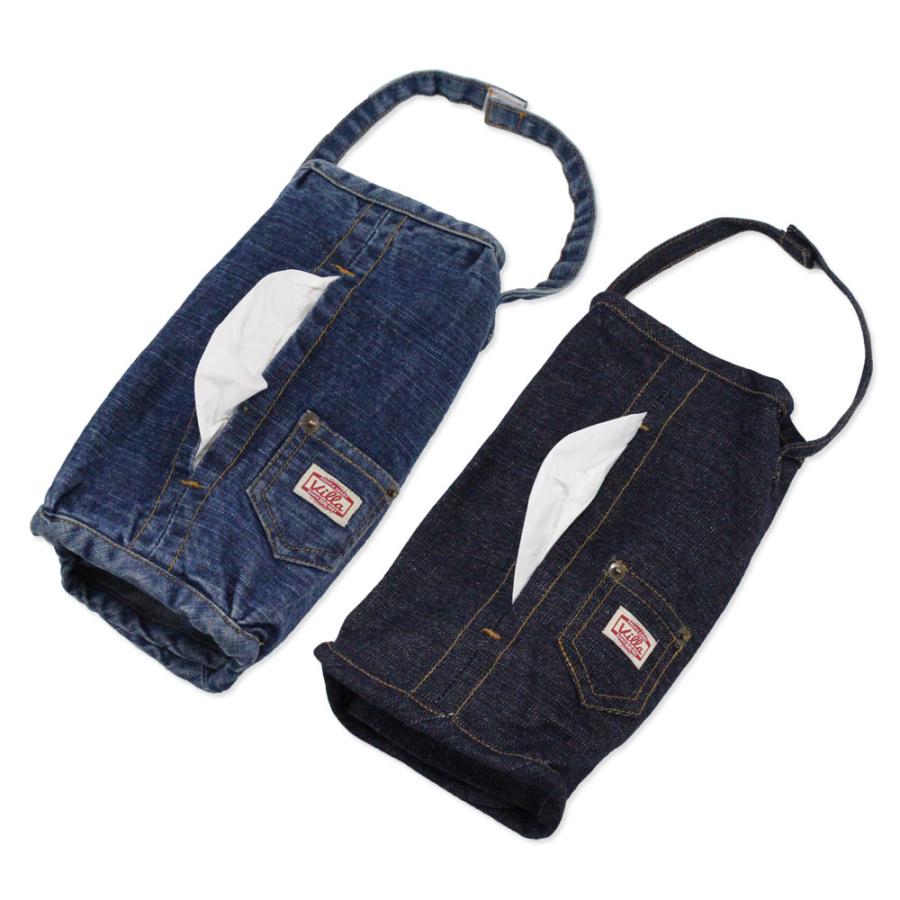 ティッシュケース 車 おしゃれ 壁掛け 吊り下げ アメリカン デニム