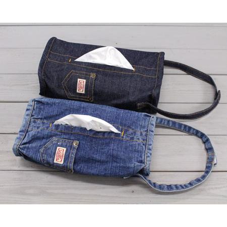 ティッシュケース 車 おしゃれ 壁掛け 吊り下げ アメリカン デニム