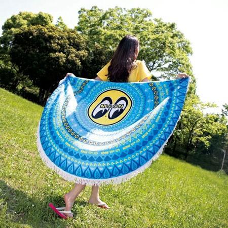 ムーンアイズ ビーチタオル 大判 円形 レジャーシート 大きい おしゃれ