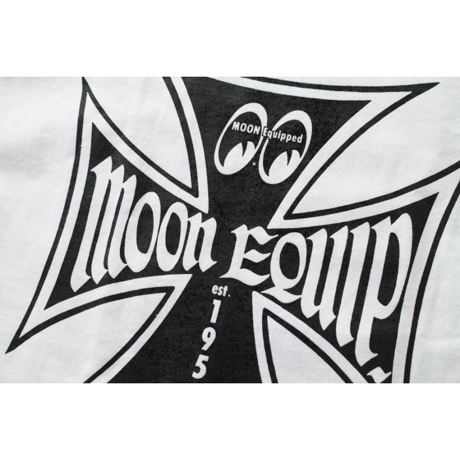 ムーンアイズ Tシャツ メンズ 半袖 アメカジ おしゃれ かっこいい 車 バイク アウトドア ホットロッド レーシング MOONEYES MOON Equipped Iron Cross Tシャツ |  | 03