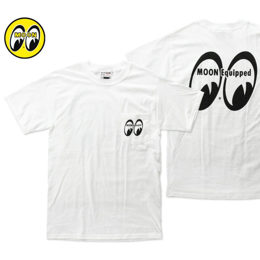 ムーンアイズ Tシャツ メンズ 半袖 ポケット アメカジ おしゃれ かっこいい かわいい アメ車 ホットロッド レーシング モーター Mooneyes Eyeshape Logo Ts Qtm002wh Mon U S Junkyard 通販 Yahoo ショッピング