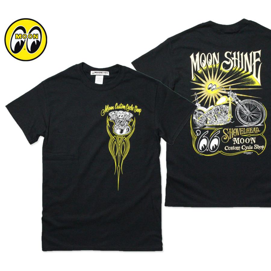 ムーンアイズ Tシャツ メンズ 半袖 アメカジ おしゃれ かっこいい かわいい バイク ホットロッド レーシング モーター Mooneyes Mccs Moon Shine Ts Tm734bk Mon U S Junkyard 通販 Yahoo ショッピング