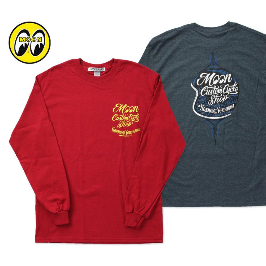 【MOONEYES】 ロンT 長袖 XLサイズ MOON Big Eyeshape ロングスリーブ Tシャツ ブラック/イエロー