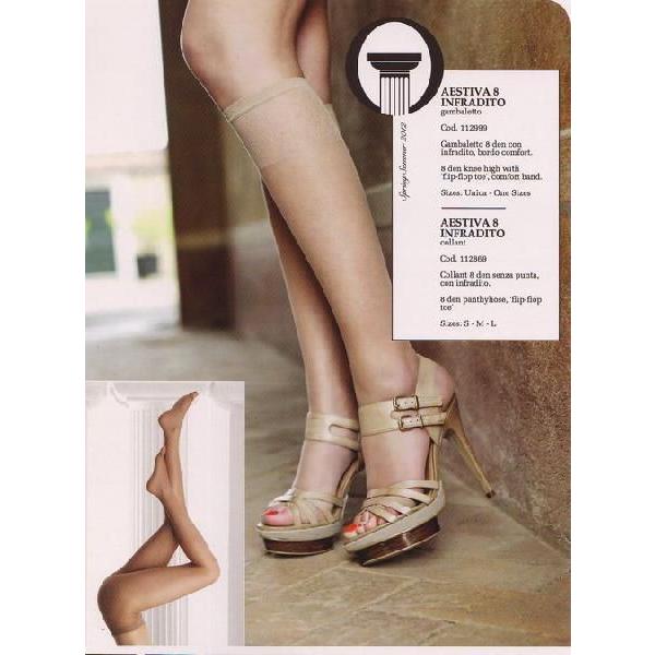 【ゆうパケット送付対応商品】(Domani掲載商品）　オメロ　アスティバ 8　INFRADITO(オープントゥ）ストッキング　イタリア製 |  | 01