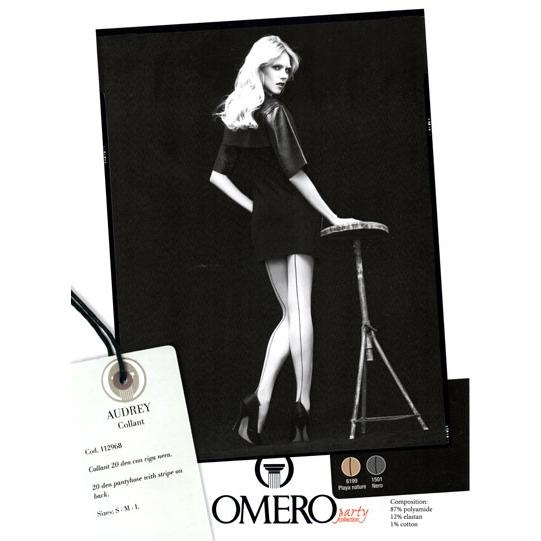 正規品【ゆうパケット送付対応商品】オメロ　AUDREY  オードリー   バックシームストッキング　イタリア製　15デニール |  | 02