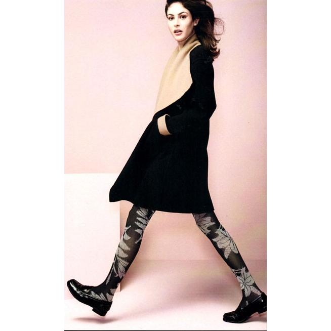 オメロ 　足元に咲く大きな花　華やかなシーンにおすすめ　 パーティにも♪　DIORS  　柄タイツ　イタリア製 |  | 01