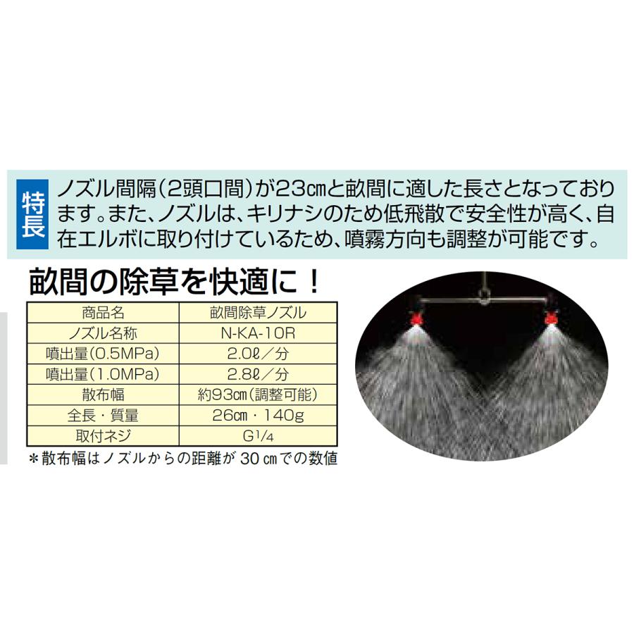 ヤマホ工業 ヤマホ 畝間除草ノズル(2頭口)(G1/4) : プランハーベ