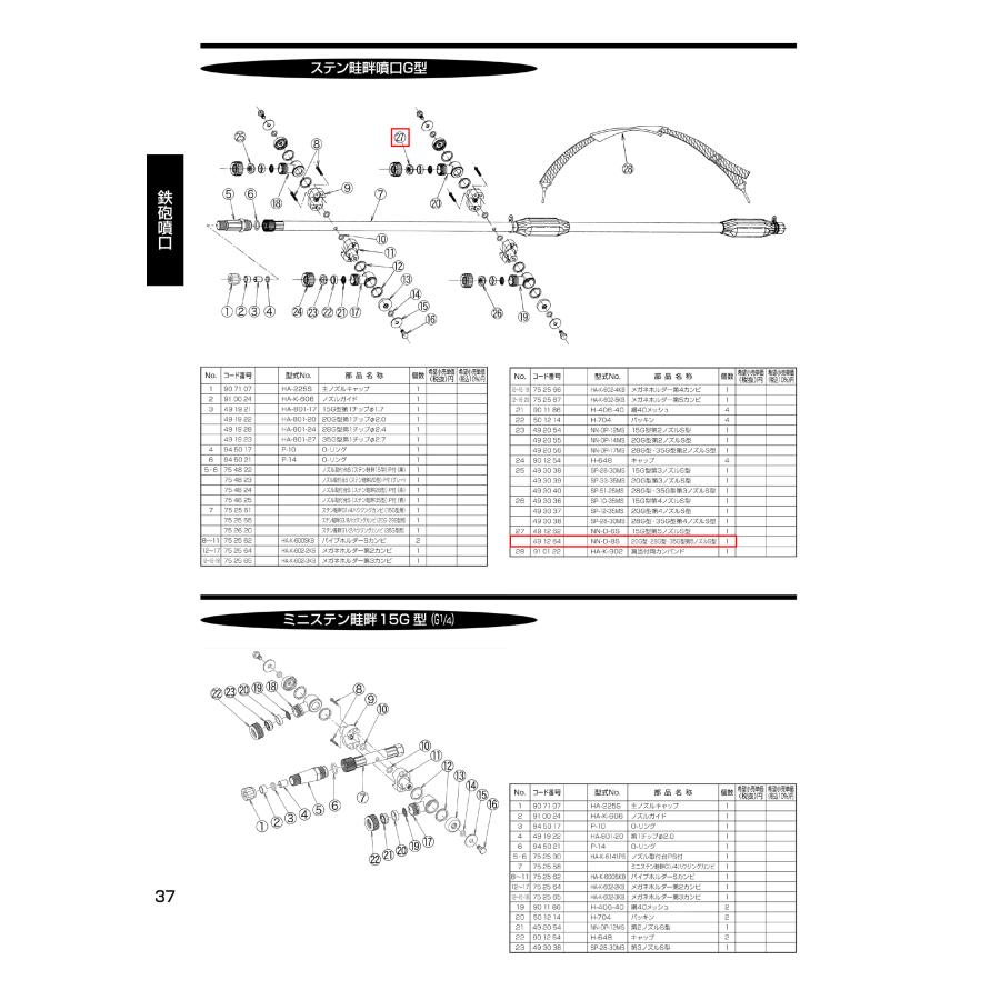 ヤマホ部品 新広角S型噴板 NN-D-8S (コードNo 491264) : プランハーベ