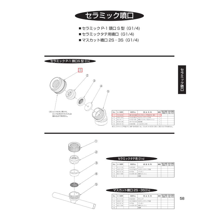 ヤマホ部品 ロックキャップR型 クミ MF-645BK (コードNo 751255