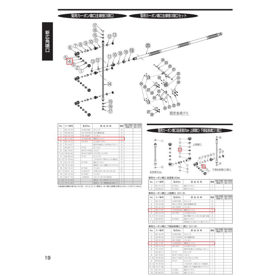 ヤマホ部品 網80# H-406-80 (コードNo 901187) : プランハーベ - 通販