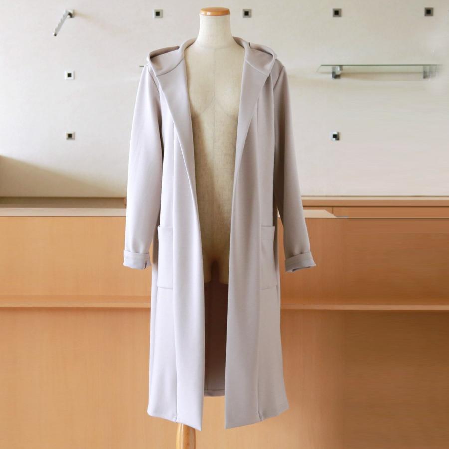 プライオリティーロングコート　グレー　フードPRIORITY新品タグ付き PRIORITY（プライオリティー） Priority(プライオリティ) スポンジ