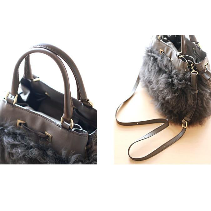 SALE PotioR（ポティオール）ラムファー巾着2WAY バッグ =PAULA(ポーラ