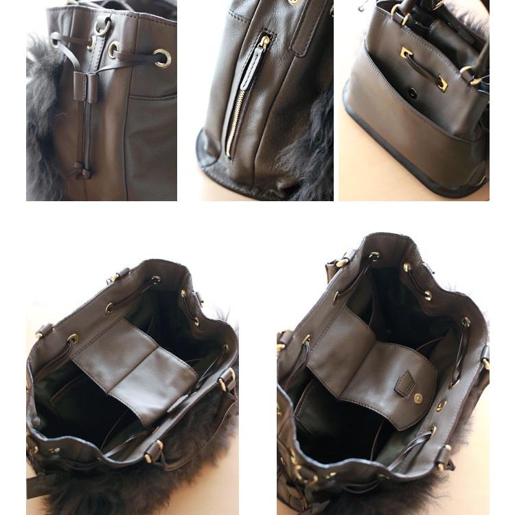 SALE PotioR（ポティオール）ラムファー巾着2WAY バッグ =PAULA(ポーラ