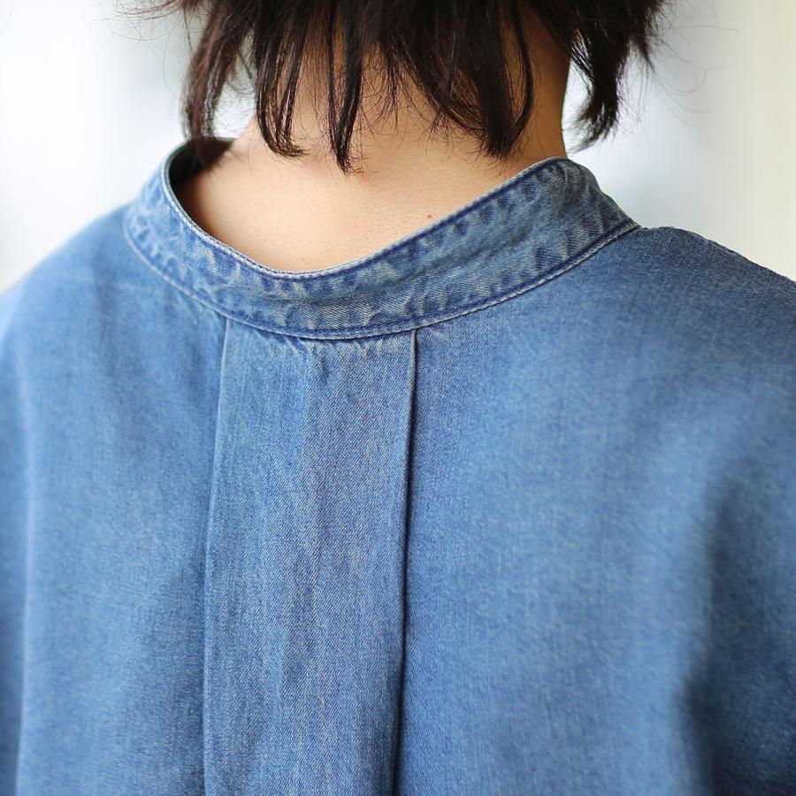 フラミンゴファーム　デニムロングシャツ Flamingo firm】デニム袖リブシャツ | valance 福井｜レディース