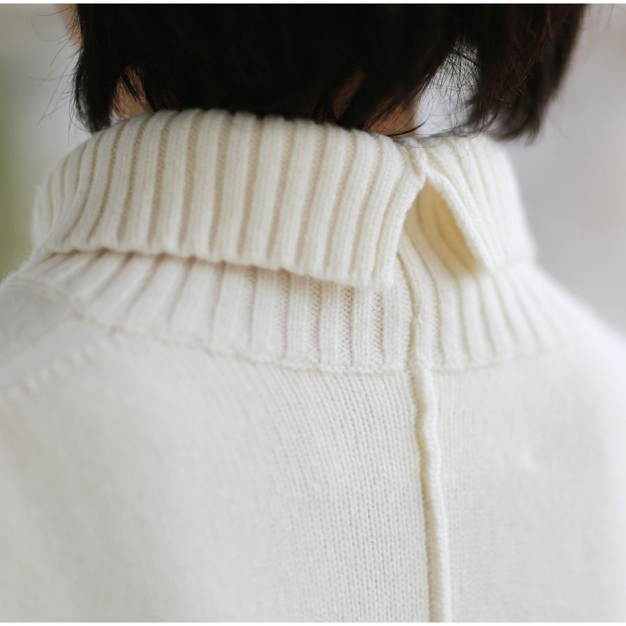 ADAWAS（アダワズ） (アダワス) ウール＆カシミア モックネック ニット