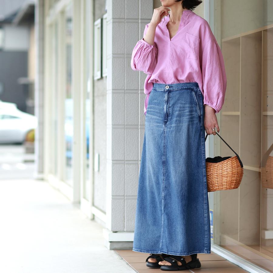 upperhights（アッパーハイツ） ライトウエイトデニム マキシスカート