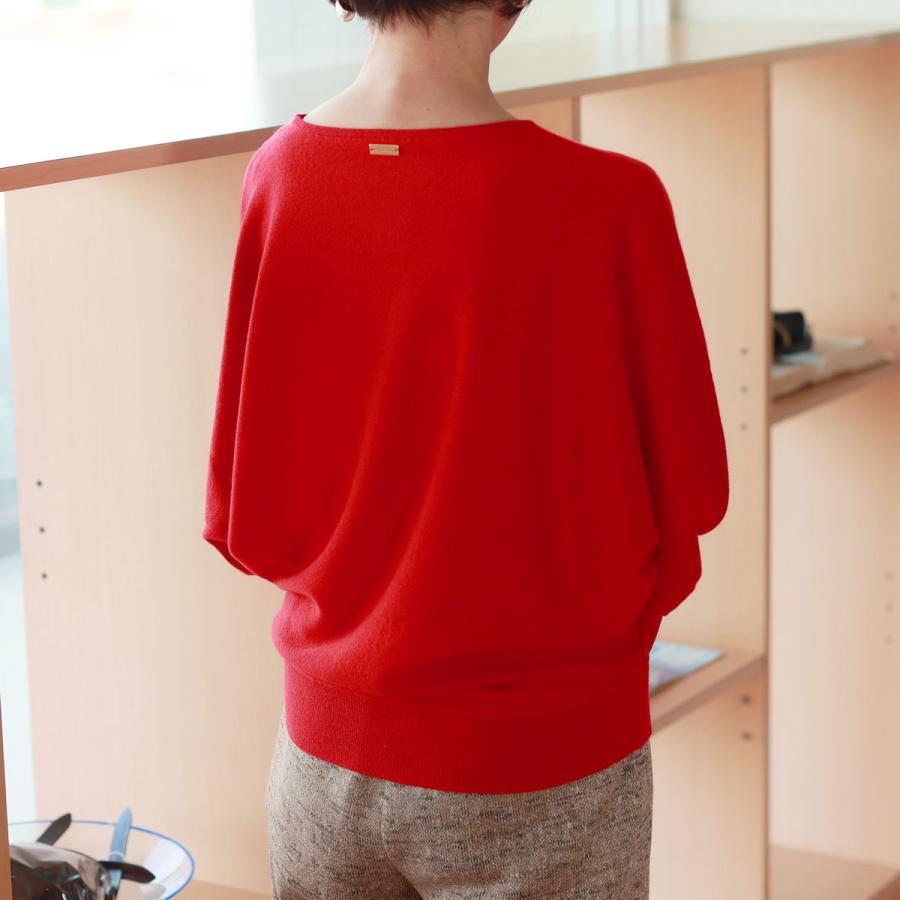マイカ＆ディール MICA＆DEAL 華奢見えドルマンスリーブニット セーター 0123408268 レッド サイズ：F MICA&DEAL MICA＆DEAL (マイカ＆ディール) 華奢見えドルマン