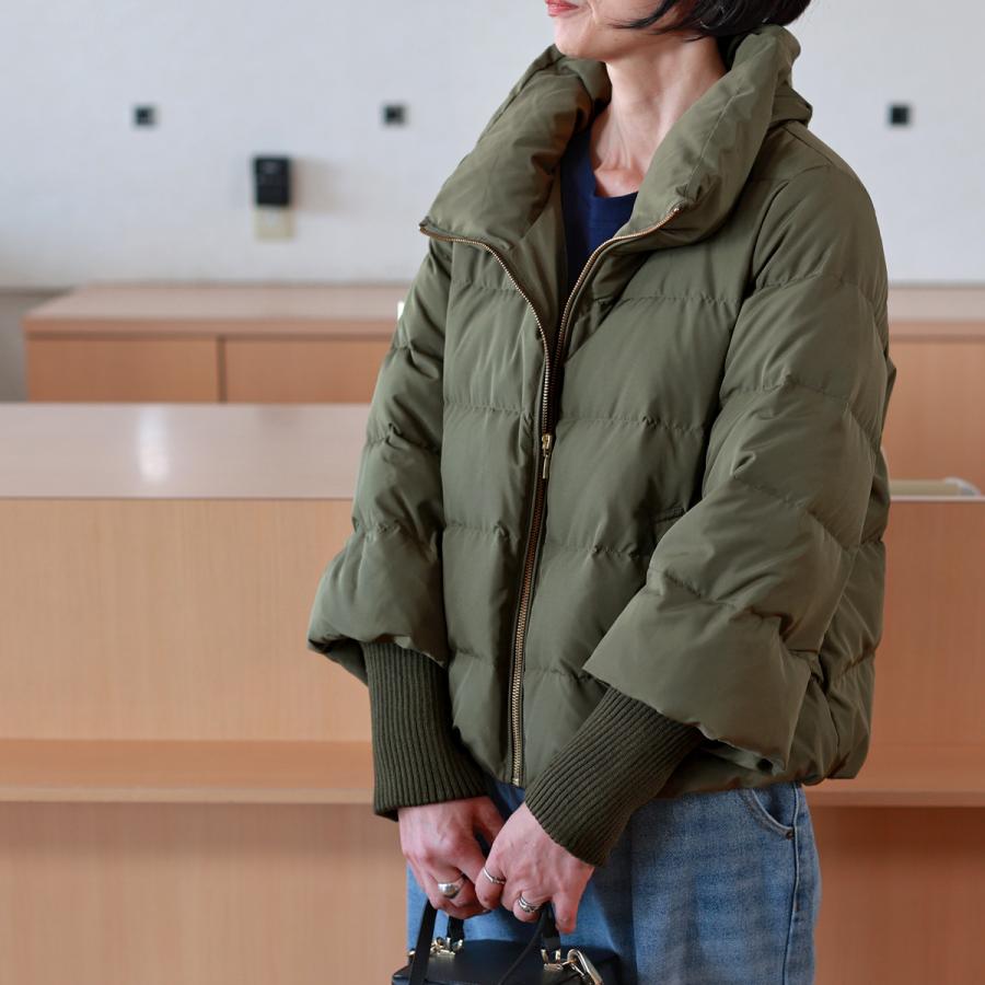 PASSIONE（パシオーネ） リブ切替スリーブ ショート ダウンコート