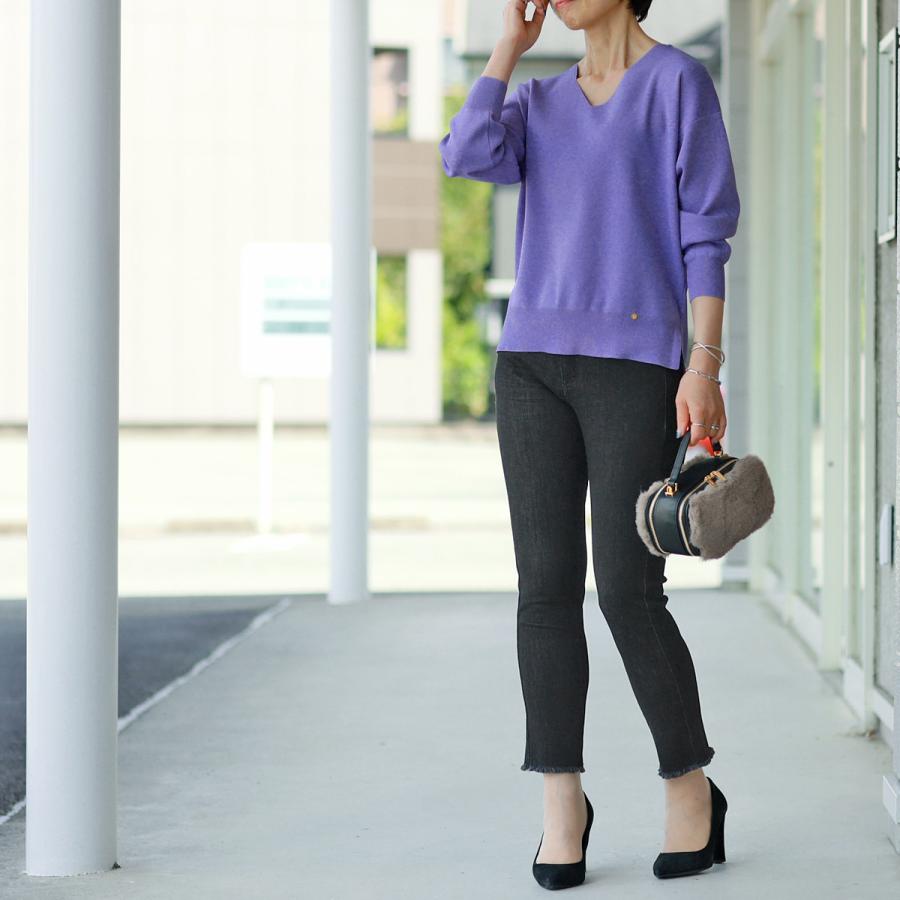 Dignite collier（ディニテコリエ） Vネック＆イレギュラーヘム