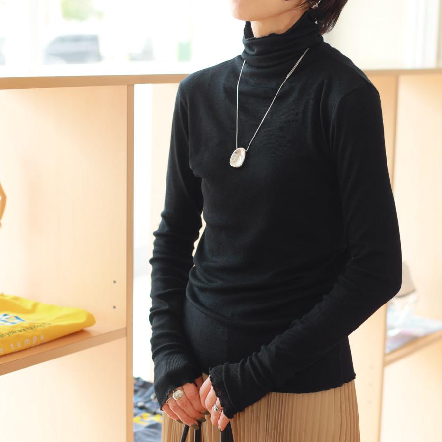 TICCA（ティッカ） ウール＆シルクテレコ ハイモックネック トップス 
