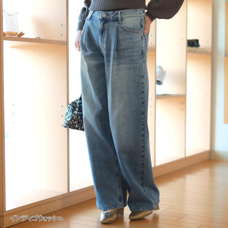 cafune (カフネ) 1プリーツ ストレートワイドパンツ : cace02-435602 