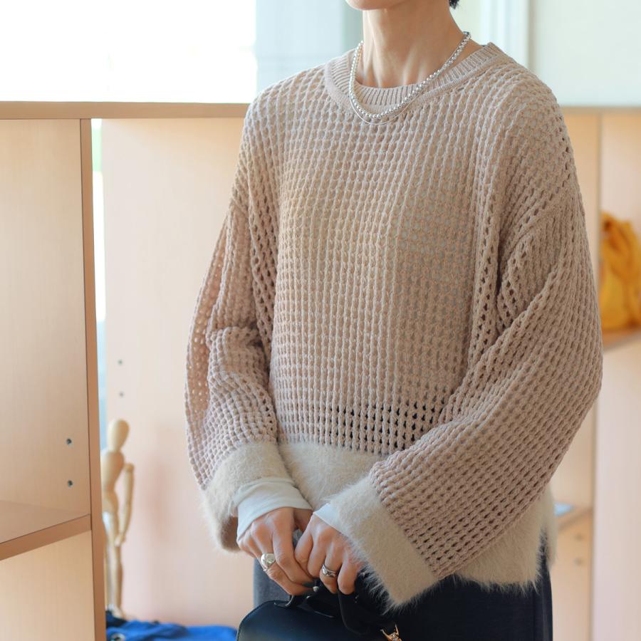 YUZUKIDignite collier ディニテ コリエ メッシュ Dignite collier（ディニテコリエ） シャギー切替モールメッシュ