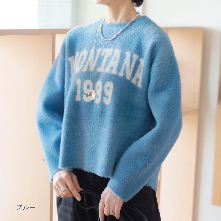 Dignite collier（ディニテコリエ） フェザーニット レター＆カーブ