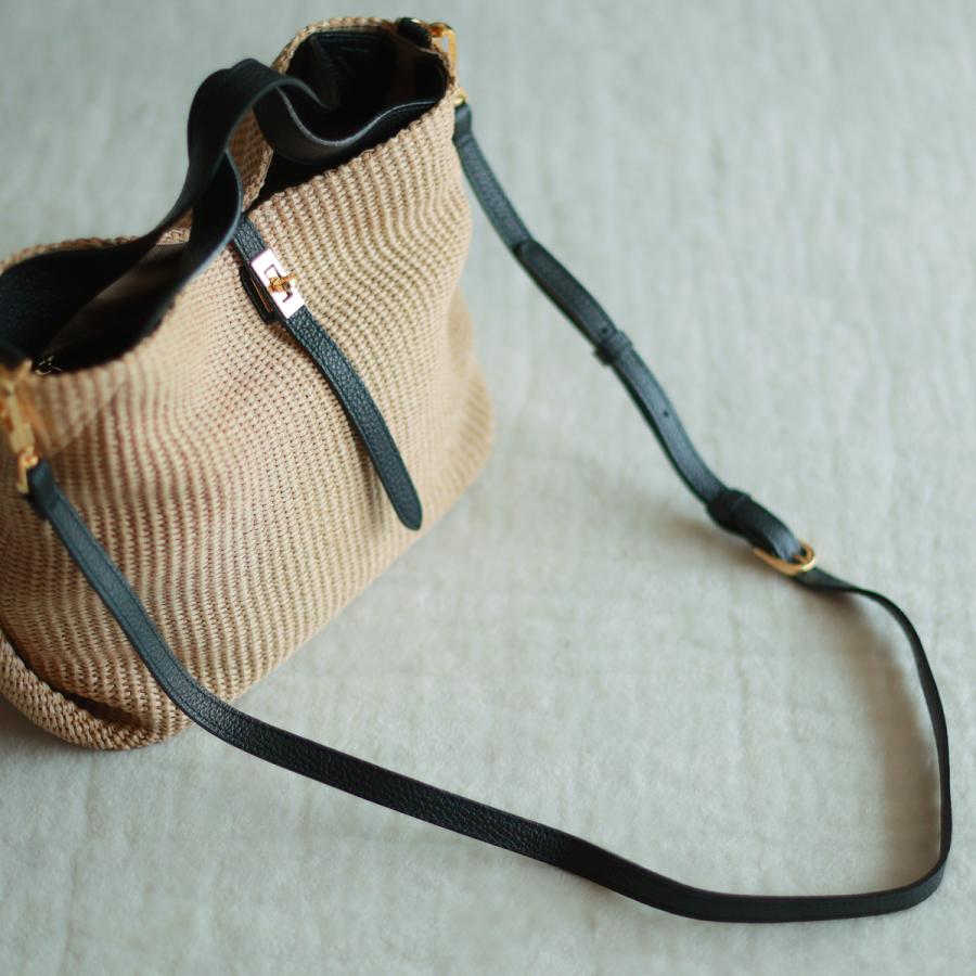 VIOLAd'ORO（ヴィオラドーロ） 2WAY ハンドル イタリアンラフィア