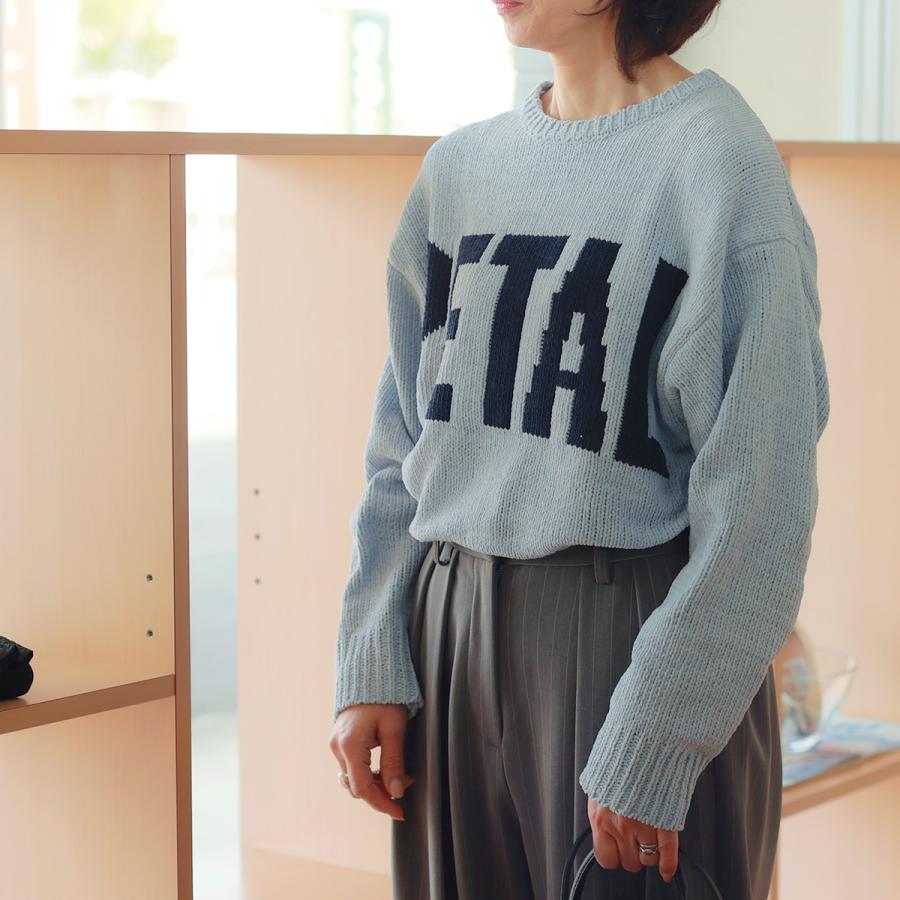 Dignite collier（ディニテコリエ） ビッグレター ルーミーニット