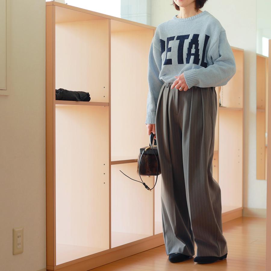 Dignite collier（ディニテコリエ） ビッグレター ルーミーニット