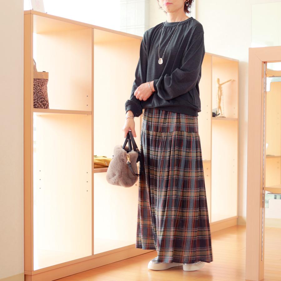 MANON（マノン） ウォッシュドウール ギャザーモックネックネック 