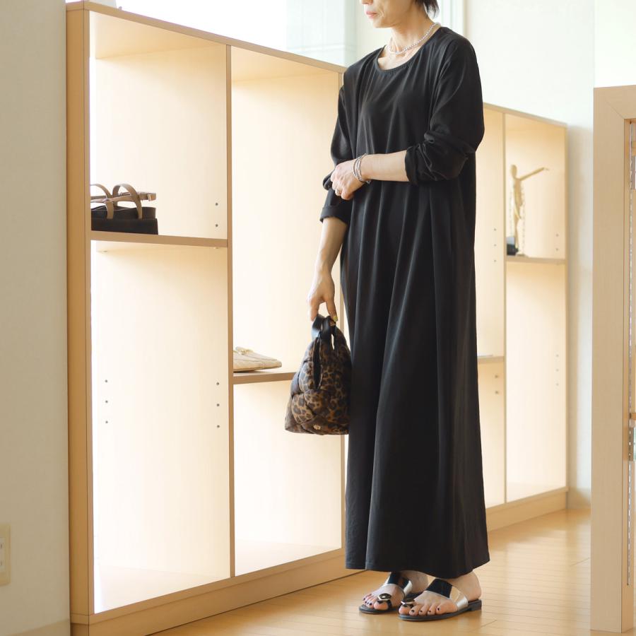 2025秋　シロデラボンテ　多機能ジャージ2faceワンピース　黒 siro de labonte（シロ デ ラボンテ） 多機能ジャージ 2FACE