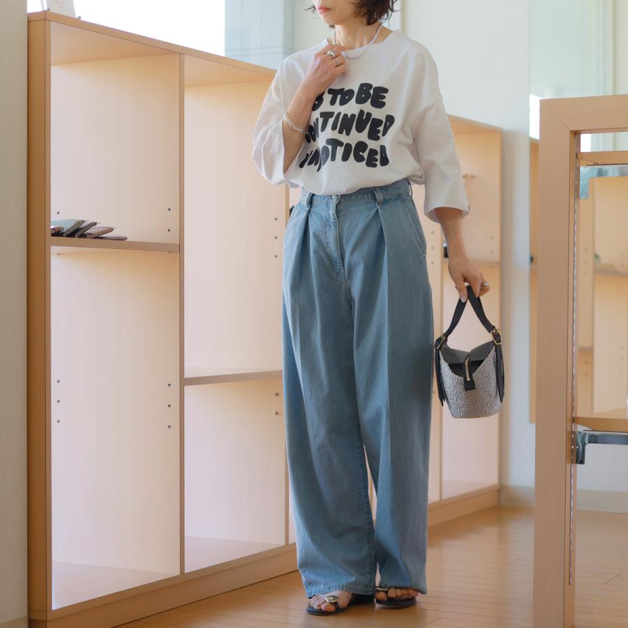 TICCA (ティッカ) タックワイド ライトデニム パンツ : planino - 通販