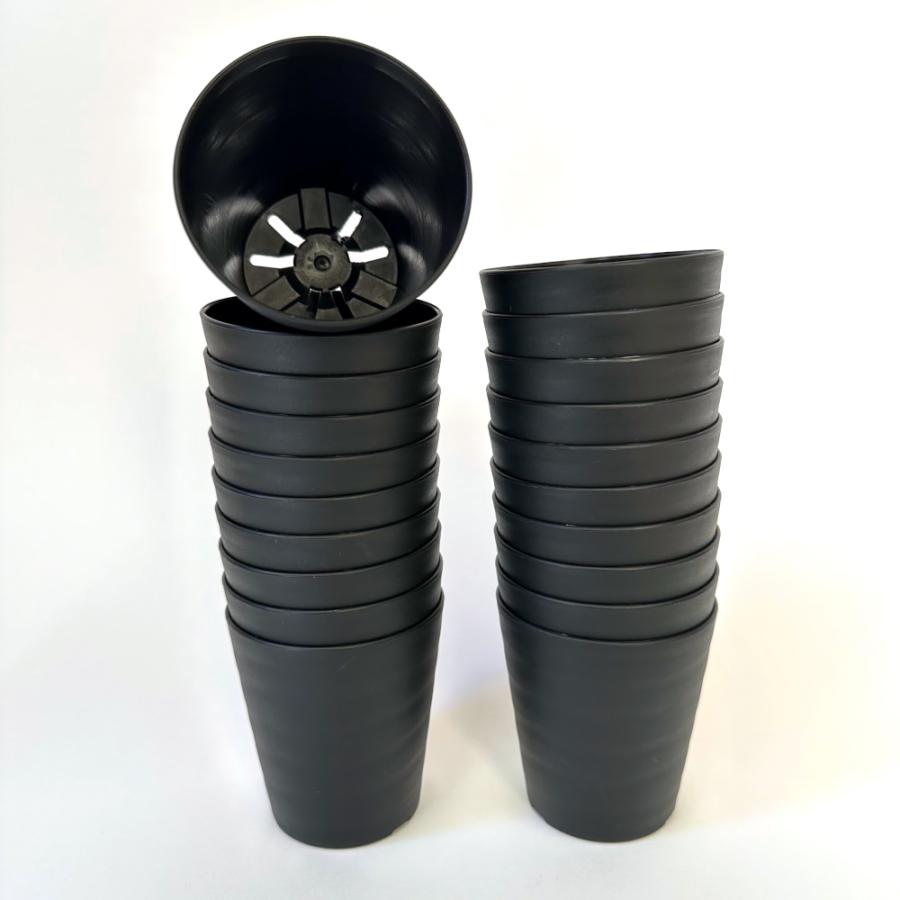 激安通販 おしゃれ プラ鉢 マット 黒色 3号サイズのプラスチック鉢 1個 鉢、プランターカバー 激安通販 おしゃれ プラ鉢 マット 黒色 3号サイズのプラスチック鉢 1個 鉢、プランターカバー