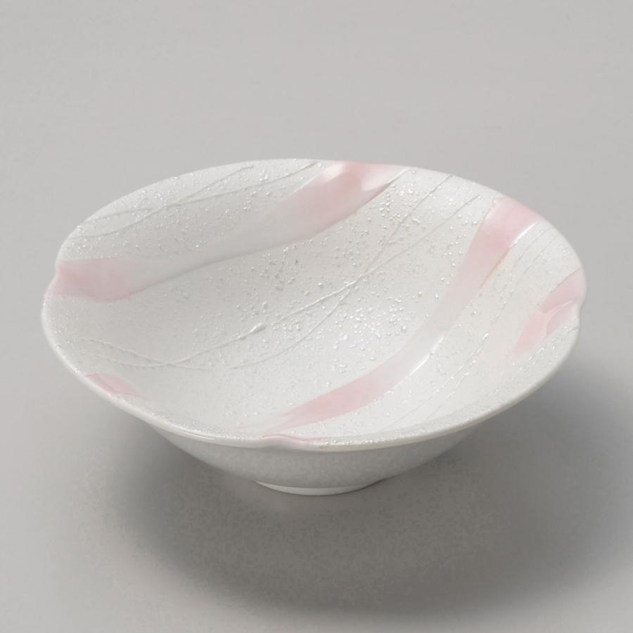 ピンク一珍輪花向付（4個セット）【食器 和食器 鉢 小皿 中