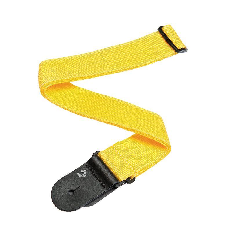 D'Addario ダダリオ ギターストラップ PolyPro Guitar Strap レザーエンド PWS110 Yellow 国内正