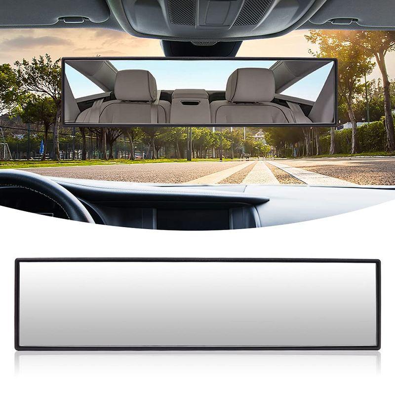 XSTYLE 車用 ルームミラー 307mm インサイドミラー 平面鏡 ガラス飛散防止 超高反射 大視野 補助ミラー 1個セット