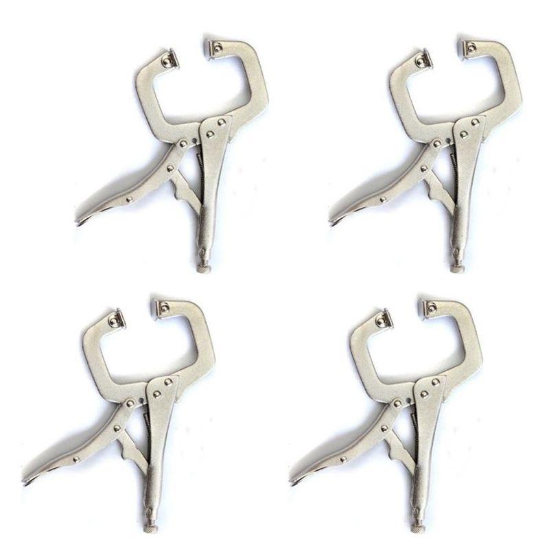 NUZAMAS 4 個 6" 18cm ロックCクランプとスチールプライヤーバイスCクランプ溶接バイスツール 20230407163836