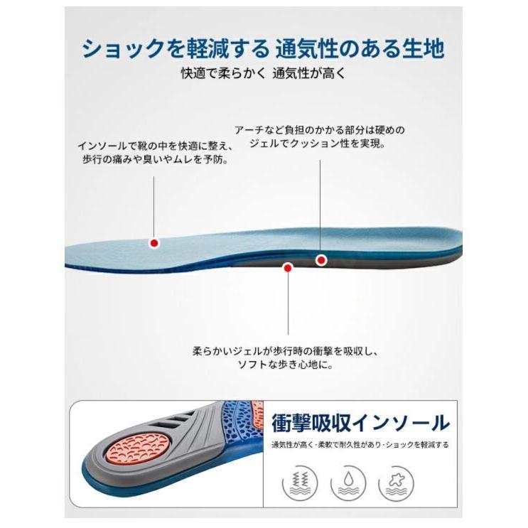 インソール 中敷き レディース 衝撃吸収 メンズ スニーカー 中敷 かかと スポーツ 土踏まず ブーツ クッション 立ち仕事 パンプス 消臭 シューズ 扁平足｜plantard-japan｜10