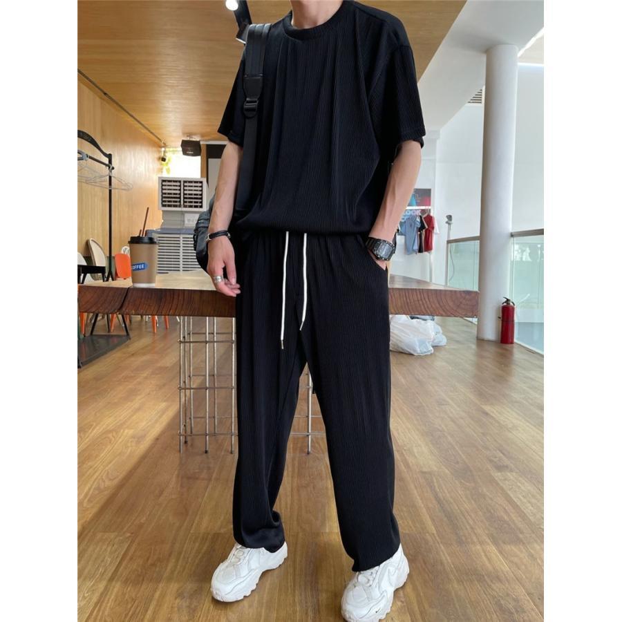 セットアップ メンズ 半袖 Tシャツ ロングパンツ パジャマ